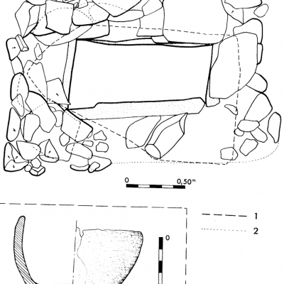 Pendréau, plan tombe_CT Leroux_1972.png