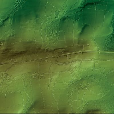 Relevé lidar autour du camp de Saint-Symphorien à Paule. Image T. Lorho