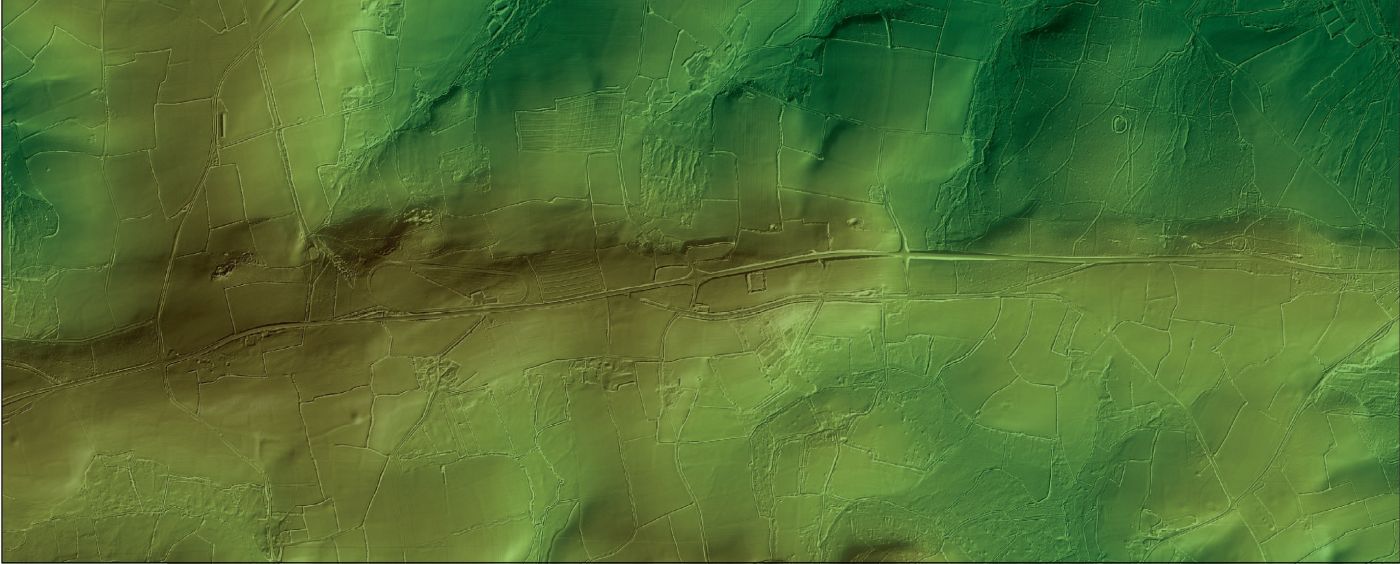 Relevé lidar autour du camp de Saint-Symphorien à Paule. Image T. Lorho